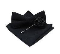 FGUJSUR Nœuds Papillon Pré-Noués Ensemble de mouchoirs et pochettes en coton uni for homme, couleur rose bleu, nœud papillon ultra doux, idéal for une fête mariage(Color 11)