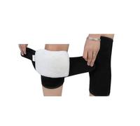 FGUJSUR Plush Knee Pads, Cold Protection, Joint Support, Pressurized Elastic, Sports, Warm, 1 Pair(Bandage black,XL)