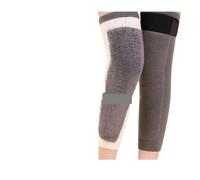 FGUJSUR Winter Warm Wool Kneepad Thick Leg Guard Knee Protector Long Thermal Wraps Old People Cold Pads Brace 1 Pair(Gray-Plush,XXL 80-105 kg)