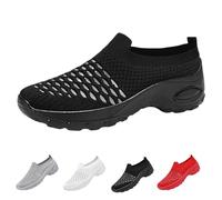 FGUUTYM Baskets à enfiler en mousse à mémoire de forme pour femme - Chaussures de sport - Chaussures orthopédiques confortables - Légères et respirantes - Coussin d'air - Chaussures de marche en plein