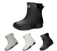 FGUUTYM Bottes en caoutchouc pour homme et femme - Bottes de pluie mi-hautes - Bottes d'équitation - Bottes d'extérieur imperméables et antidérapantes - Pour le jardinage, l'agriculture, la pêche, la