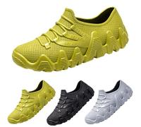 FGUUTYM Bottes en caoutchouc pour homme - Légères - Courtes - Chaussures de travail - Imperméables - Chaussures de pluie - Chaussures de sécurité professionnelles - Chaussures de randonnée, Z1 noir