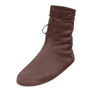 FGUUTYM Bottes médiévales pour homme et femme - Bottes de cowboy rétro avec lacets en cuir synthétique - Bottes de transition mi-hautes - Bottes d'été pour femme, Z Marron 3, 37 EU
