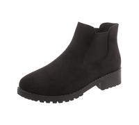 FGUUTYM Bottines pour femme 36-43 EU - Bottes de cowboy western avec talon bloc - Bottes courtes - Couleur unie - Bottes d'équitation en cuir - Bottes d'été - Bottes de transition, Noir , 43 EU