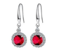 FGUUTYM Boucles d'oreilles pour femmes Crochets d'oreilles Quatre Zircon Boucles d'oreilles rondes pour femmes Boucles d'oreilles tête de mort, A, Métal, Pas de gemme