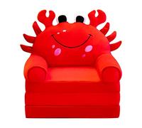 FGUUTYM Canapé pour enfant en peluche - Dossier - Fauteuil 2 en 1 - Pliable - Mignon canapé paresseux - Canapé convertible - Pour salon, chambre à coucher - Doublure - Graines de lin (D, taille unique