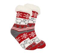 FGUUTYM Chaussettes de Noël moelleuses pour enfants et filles, chaussettes hautes, en polaire épaisse, chaudes et innovantes, chaussettes d'hiver pour enfants à bretelles noires, d, taille unique