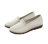 FGUUTYM Chaussures basses en toile pour homme et femme - Chaussures plates à enfiler - Respirantes - Chaussures d'été - Pieds larges - Chaussures de loisirs légères et confortables, beige, 40 EU