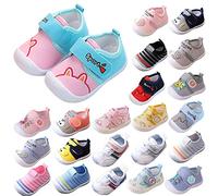 FGUUTYM Chaussures de sport pour fille et enfant - Chaussures de course légères et douces - Respirantes - Chaussures plates confortables, jaune, 18 EU