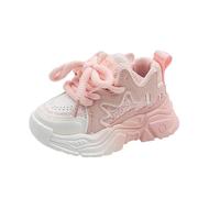 FGUUTYM Chaussures de sport pour filles et garçons - Légères et respirantes - Avec lacets - Antidérapantes - Chaussures de marche en plein air - En maille - Antidérapantes - Décontractées - Pour le