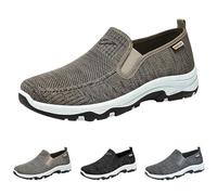 FGUUTYM Chaussures orthopédiques pour homme - Semelle compensée - Respirantes - Chaussures de loisirs à enfiler - Légères - Mousse à mémoire de forme - Chaussures de marche en plein air - Chaussures