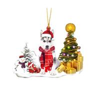 FGUUTYM Décoration de Noël à suspendre pour chien Merry Christmas Tree Decor Xmas Santa Welcome Sign Decorations Family Friends Garden Small Hanging Tag () O Fête d'anniversaire Fournitures Assiettes