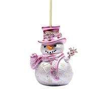 FGUUTYM Décorations de Noël Bonhomme de neige Décoration d'arbre de Noël Acrylique Snowman Pendentif Décoration de Noël 2D Hiver Bonhomme de neige Ornement suspendu pour sapin de Noël Bar Fauteuil (B