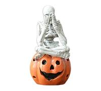 FGUUTYM & Ensemble de figurines en résine - Voir, entendre parler - Rien de mal à la maison - Décoration d'Halloween - Boîtes de rangement empilables (D, A)
