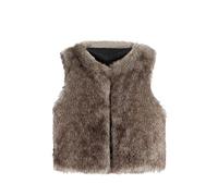 FGUUTYM Gilet en fourrure synthétique pour enfants et filles - Gilet en fourrure chaude pour l'hiver - Manteau en fausse fourrure - Sans manches - Veste d'hiver douce - Coupe-vent - Manteau d'hiver en