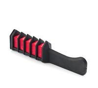 FGUUTYM Hair Salon Crayo avec peigne à la craie pour cheveux, poudre temporaire, mascara, soin des cheveux, craie (rouge, taille unique)