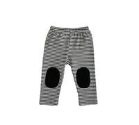 FGUUTYM Infant Baby Newborn Coton Organique Genouillères Design Unisexe Bébé Pantalon Vêtements Jogging Pantalon pour Garçon, Noir , 6-12 mois
