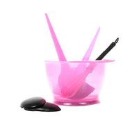 FGUUTYM Kit d'outils de coloration pour salon de coiffure, peigne, mélange, bol de teinture, soin des cheveux, craie pour cheveux foncés, rose, taille unique