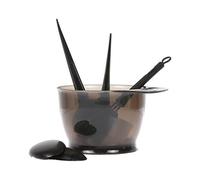 FGUUTYM Kit d'outils de coloration pour salon de coiffure, peigne, mélange de cheveux, bol de teinture, soin des cheveux, craie pour cheveux foncés (noir, taille unique)