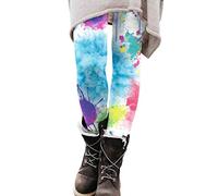 FGUUTYM Legging décontracté imprimé taille haute pour femme - Legging de fitness - Pantalon de yoga avec poches - Legging d'entraînement taille haute, bleu clair, S