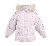 FGUUTYM Manteau coupe-vent à capuche pour femme - Couleur unie - Décontracté - Avec fermeture éclair - Veste tendance pour garder au chaud une nouvelle journée, blanc, M