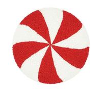 FGUUTYM Oreiller en forme de canne de bonbon de Noël à motif de sucettes à la menthe poivrée Oreiller décoratif en peluche mignonne pour canapé Coussin rond Coussin Rouleau 80 cm (A, taille unique)