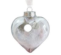 FGUUTYM Ornements de boule de Noël, forme d'amour, ornement commémoratif de Noël, pendentif pour parents commémoratifs, décorations de Noël, décoration de la maison, commémorative, sœur,