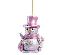 FGUUTYM Ornements de Noël Bonhomme de neige Décorations d'arbre de Noël en acrylique Pendentif bonhomme de neige Décoration de Noël 2D Hiver Bonhomme de neige Ornement suspendu pour sapin de Noël Bar