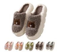 FGUUTYM Pantoufles en mousse à mémoire de forme pour femme - Chaussons moelleux en peluche - Chaussons de chambre à coucher - Chaussons mignons et confortables - Chaussons d'hiver chauds en feutre