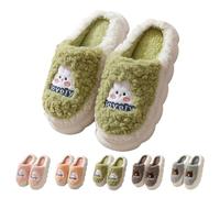 FGUUTYM Pantoufles en mousse à mémoire de forme pour femme - Chaussons moelleux en peluche - Chaussons de chambre à coucher - Chaussons mignons et confortables - Chaussons d'hiver chauds en feutre