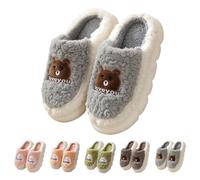 FGUUTYM Pantoufles en mousse à mémoire de forme pour femme - Chaussons moelleux en peluche - Chaussons de chambre à coucher - Chaussons mignons et confortables - Chaussons d'hiver chauds en feutre