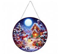 FGUUTYM Pendentif rond de Noël double effet forme spéciale bonhomme de neige Noël art suspendu ornement pot de fleurs haut