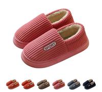 FGUUTYM Plush Pantoufles d'hiver chaudes pour femme et homme - Pantoufles fermées - En feutre doux et confortable - Pour l'intérieur et l'extérieur, lilas, 36 EU
