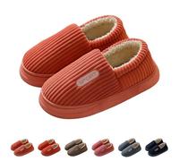 FGUUTYM Plush Pantoufles d'hiver chaudes pour femme et homme - Pantoufles fermées - En feutre doux et confortable - Pour l'intérieur et l'extérieur, rose bonbon, 38 EU