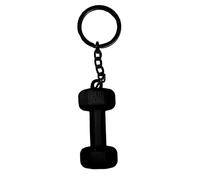 FGUUTYM - Porte-clés haltère, pendentif sac à dos pour la salle de gym, cool pour les amateurs de fitness, les amateurs de gym, pour le Nouvel An ou un anniversaire lanière pour hommes, Noir , taille