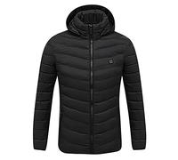 FGUUTYM Ski Via Chauffé Extérieur Pêche Chauffée Pour Équitation Manteau Vêtements Femmes Manteau Veste Manches Longues Femmes, Noir , 4XL