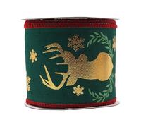 FGUUTYM Visland Rubans de Noël Colorés Ruban de Vacances Décorations Rubans en Tissu Rustique Artisanat Ornements de Vacances 1 Rouleau/5 Yard Tentes d'événement 10 x 10 (K, A)