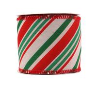 FGUUTYM Visland Rubans de Noël Colorés Ruban de Vacances Décorations Rubans en Tissu Rustique Artisanat Ornements de Vacances 1 Rouleau/5 Yard Tentes d'événement 10 x 10 (J, A)