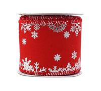 FGUUTYM Visland Rubans de Noël Colorés Ruban de Vacances Décorations Rubans en Tissu Rustique Artisanat Ornements de Vacances 1 Rouleau/5 Yard Tentes d'événement 10 x 10 (A, A)