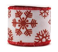 FGUUTYM Visland Rubans de Noël Colorés Ruban de Vacances Décorations Rubans en Tissu Rustique Artisanat Ornements de Vacances 1 Rouleau/5 Yard Tentes d'événement 10 x 10 (D, A)