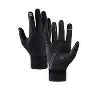 FGUUTYM Yobenki Gants d'hiver chauds antidérapants pour écran tactile Gants de course thermiques coupe-vent et d'eau Gants de cyclisme pour hommes et femmes Marche Équitation Drivin (noir, L)