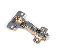 FGV Lot de 10 charnières d'angle / moyen / intérieur / charnière pour meuble (butée centrale) sans ressort en Acier allié, Nickel, Gris