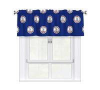 Fgwaauh Cantonnières Drapeau de Virginie pour salon, cuisine, rideaux cantonnières, cantonnières à passe-tringle pour fenêtres