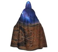 Fgwaauh Cape à capuche de 147,3 cm avec capuche, nébuleuse dans le désert, paysage de la vallée du monument, unisexe, pleine longueur, cape à capuche pour Halloween, fête, cosplay