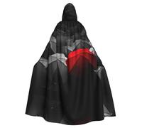 Fgwaauh Cape à capuche de 147,3 cm avec capuche, parapluies de tristesse et de tempête, unisexe, cape à capuche pleine longueur, pour Halloween, fête, cosplay, cape