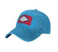 Fgwaauh Casquette de baseball réglable en coton avec drapeau de l'État de l'Arkansas - Unisexe, bleu, Taille unique