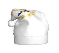 Fgwaauh Chapeau de Père Noël avec drapeau du Rhode Island, chapeau de Noël, Nouvel An, fête de Noël, Nouvel An, fournitures de fête festives