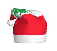 Fgwaauh Chapeau de Père Noël drapeau du Liban, chapeau de Noël, Nouvel An, fête de Noël, Nouvel An, fournitures de fête festives