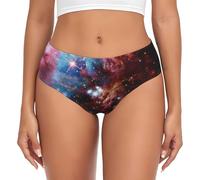 Fgwaauh Ciel nocturne étoilé Deep Outer Space Sous-vêtements pour femmes Ultimate Slip Culotte Évacuation de l'humidité Sous-vêtements pour femmes, Noir , L