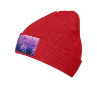 Fgwaauh Dolphins Art Bonnet d'hiver tricoté pour homme et femme Bonnet chaud Bonnet de ski doux et chaud Unisexe, Rouge, Taille unique